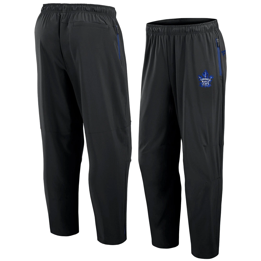 Pantalon de patinoire alternatif authentique Pro Fanatics noir pour homme des Maple Leafs Toronto