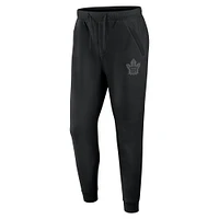 Pantalon de survêtement en molleton authentique Pro Road noir Toronto Maple Leafs Fanatics pour homme