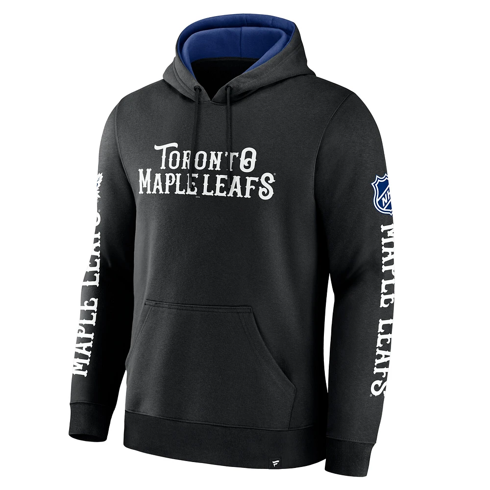 Men's Fanatics Black Toronto Maple Leafs Big City Legacy Fleece Pullover Hoodie