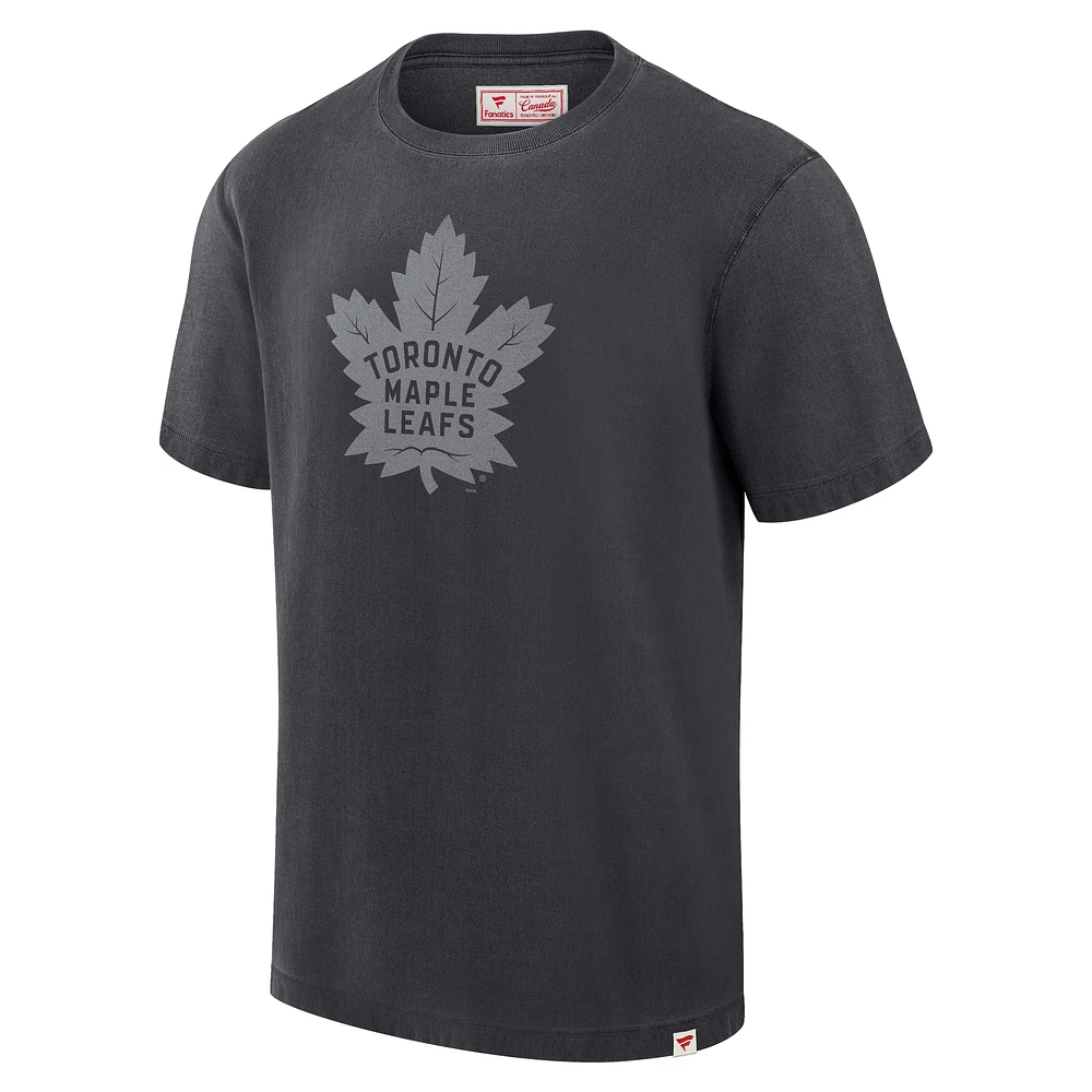 T-shirt noir pour hommes Fanatics des Maple Leafs de Toronto fabriqué au Canada