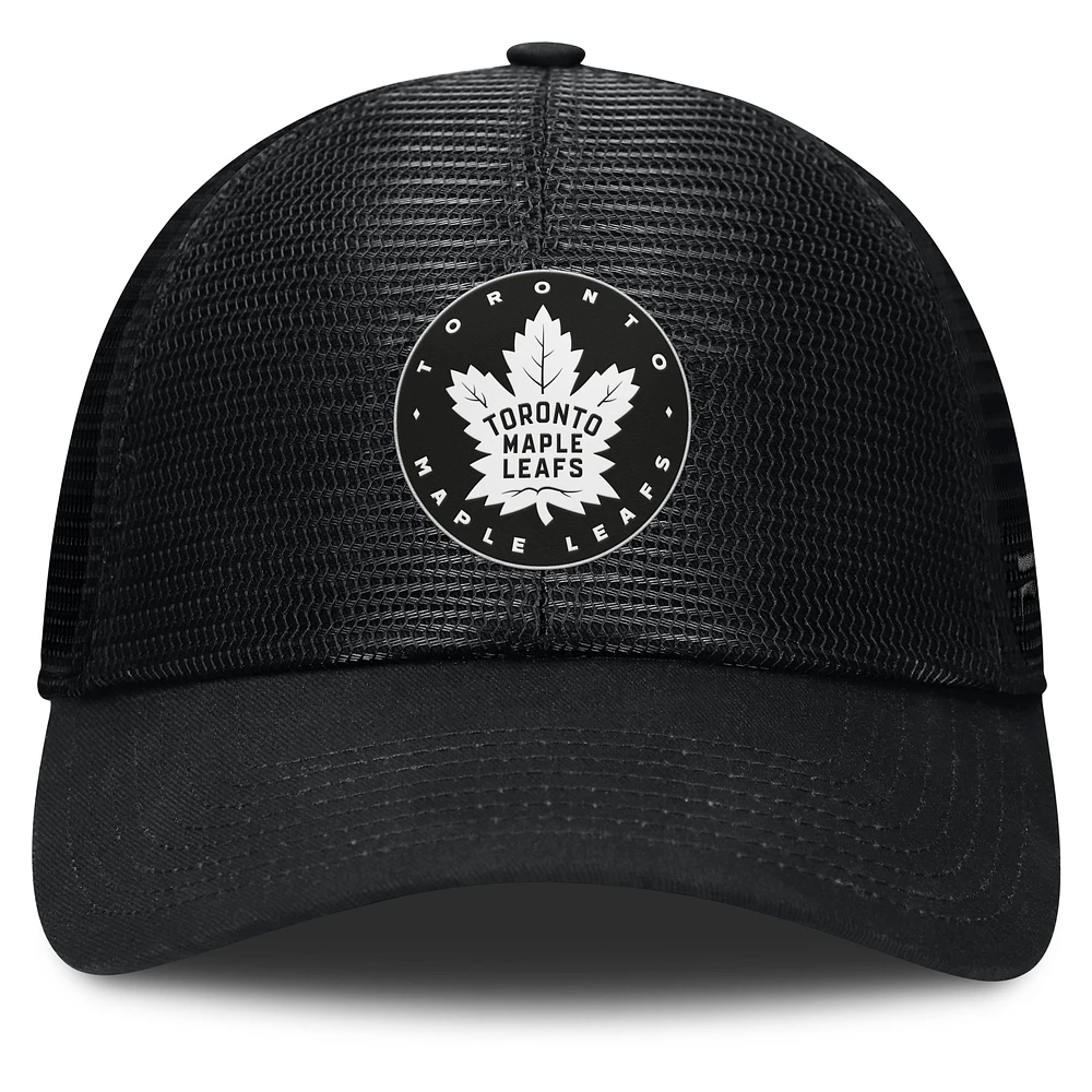 Casquette ajustable en maille noire Sin Bin des Maple Leafs de Toronto Fanatics pour hommes