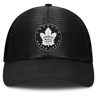 Men's Fanatics Black Toronto Maple Leafs Sin Bin Mesh Adjustable Hat