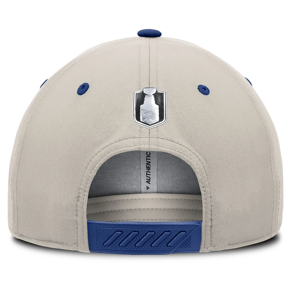 Men's  Fanatics  Blue/Gray Toronto Maple Leafs 2025 Stanley Cup Playoffs Locker Room Core Structured Adjustable Hat