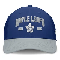 Casquette Fanatics bleue/grise pour homme des Maple Leafs de Toronto Captain Flex