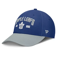 Casquette Fanatics bleue/grise pour homme des Maple Leafs de Toronto Captain Flex