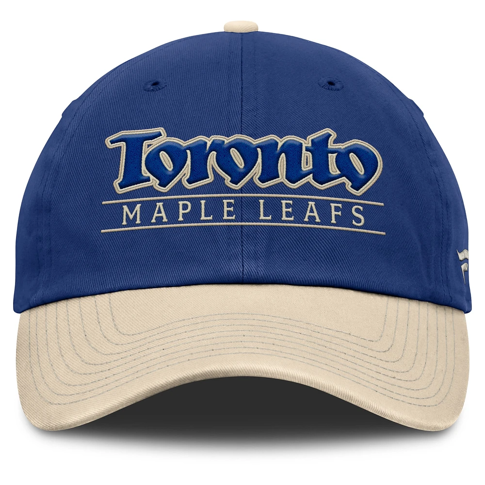 Casquette ajustable Fanatics bleu/kaki pour homme des Maple Leafs de Toronto Home Ice