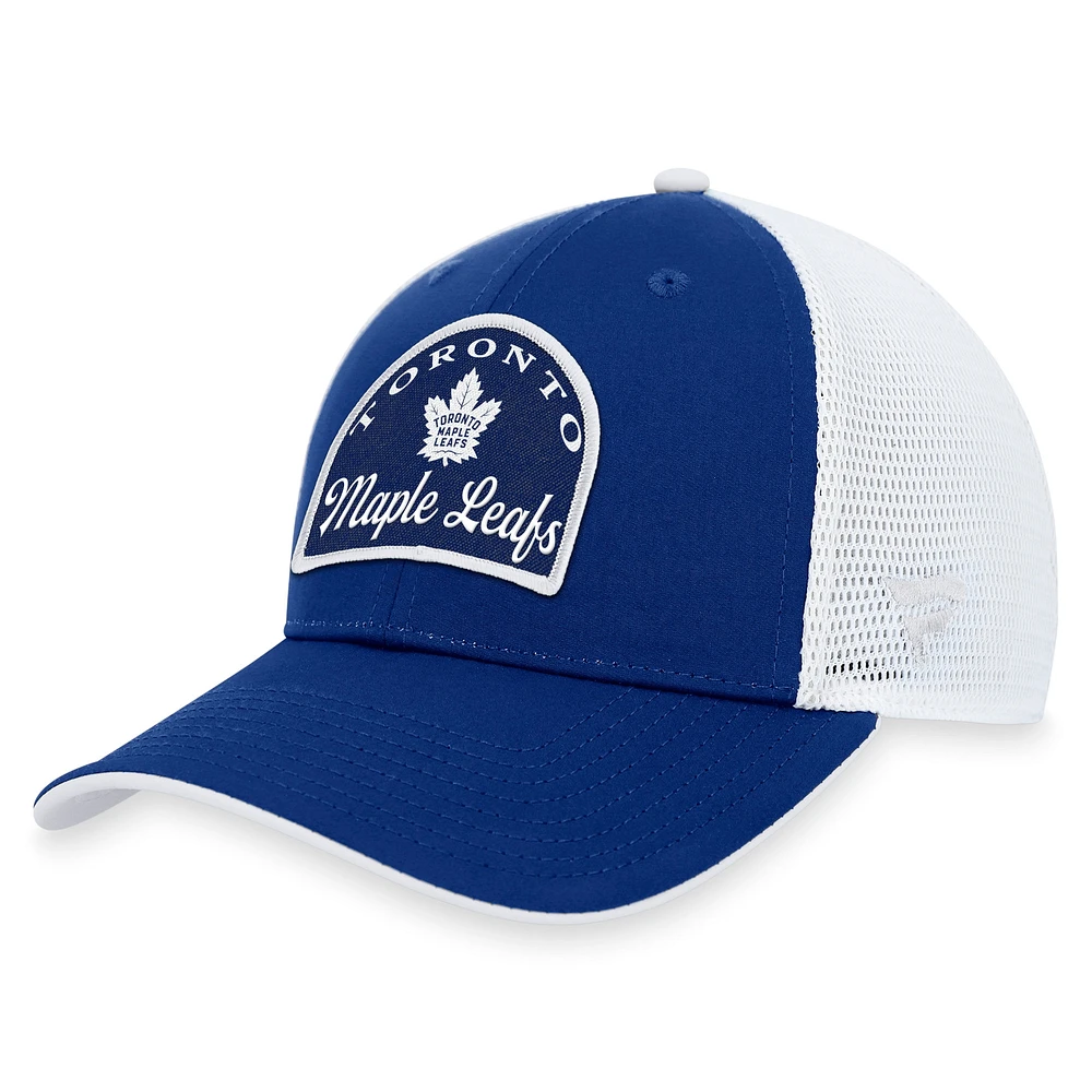 Men's Fanatics Blue/White Toronto Maple Leafs Fundamental Adjustable Hat