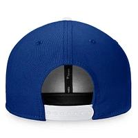 Casquette Snapback à couleurs contrastées fondamentales des Maple Leafs de Toronto Fanatics bleu/blanc pour hommes