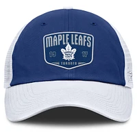 Casquette ajustable One-Timer en maille bleu/blanc pour homme Fanatics des Maple Leafs de Toronto