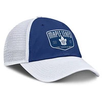 Casquette ajustable One-Timer en maille bleu/blanc pour homme Fanatics des Maple Leafs de Toronto