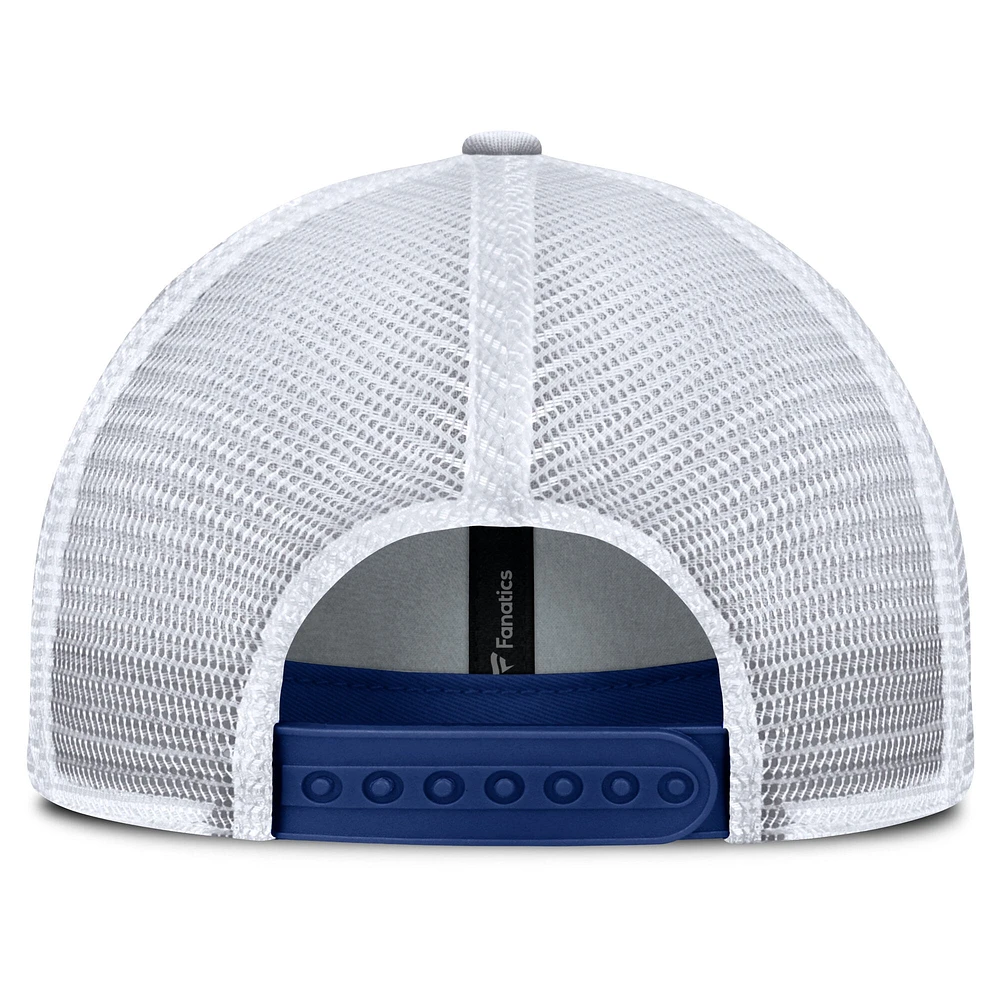 Casquette ajustable One-Timer en maille bleu/blanc pour homme Fanatics des Maple Leafs de Toronto