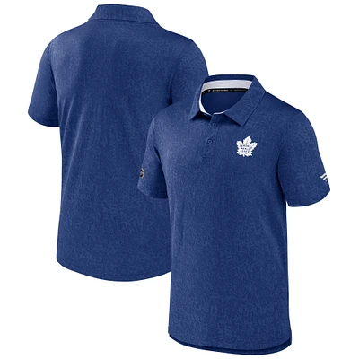Men's Fanatics  Blue Toronto Maple Leafs Authentic Pro Jacquard Polo