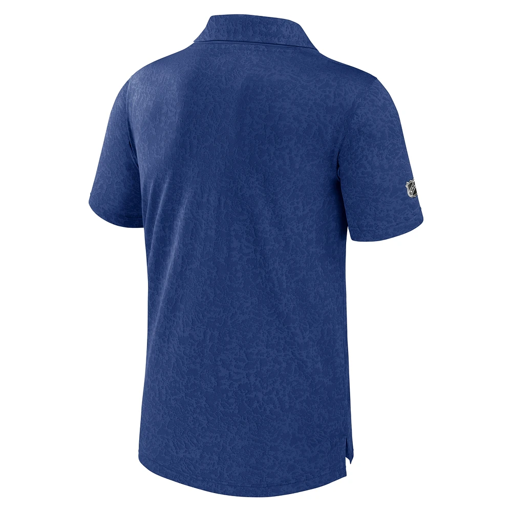 Polo authentique Pro en jacquard Fanatics pour hommes, bleu, Toronto Maple Leafs