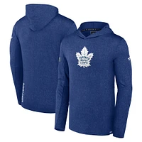 Chandail à capuchon léger authentique Pro des Maple Leafs de Toronto Fanatics pour hommes, bleu