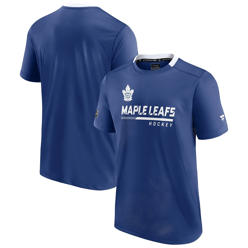 T-shirt pour hommes Fanatics Branded Blue Toronto Maple Leafs Authentic Pro Locker Room