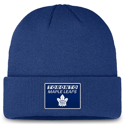 Bonnet en tricot à revers authentique Pro Rink Prime des Maple Leafs de Toronto Fanatics bleu pour homme