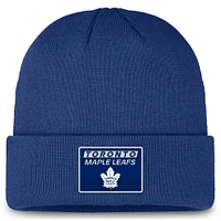 Bonnet en tricot à revers authentique Pro Rink Prime des Maple Leafs de Toronto Fanatics bleu pour homme