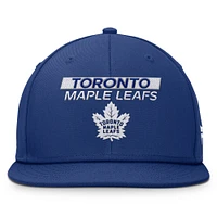 Casquette Snapback authentique Pro Rink Prime des Maple Leafs de Toronto Fanatics bleue pour homme