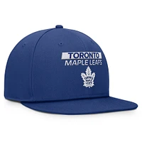 Casquette Snapback authentique Pro Rink Prime des Maple Leafs de Toronto Fanatics bleue pour homme