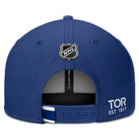 Casquette Snapback authentique Pro Rink Prime des Maple Leafs de Toronto Fanatics bleue pour homme