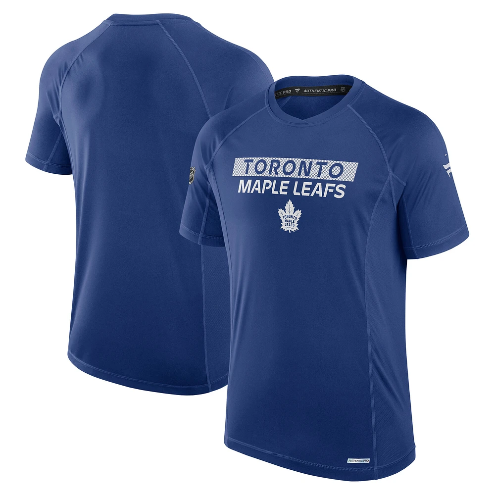 T-shirt technique authentique Pro Rink bleu des Maple Leafs de Toronto Fanatics pour homme