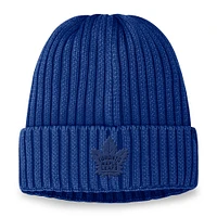 Bonnet en tricot ton sur ton bleu authentique Pro Road des Maple Leafs de Toronto Fanatics pour homme