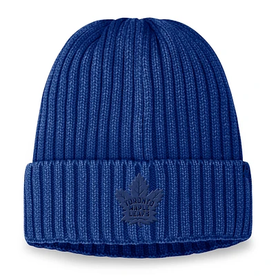 Bonnet en tricot ton sur ton bleu authentique Pro Road des Maple Leafs de Toronto Fanatics pour homme