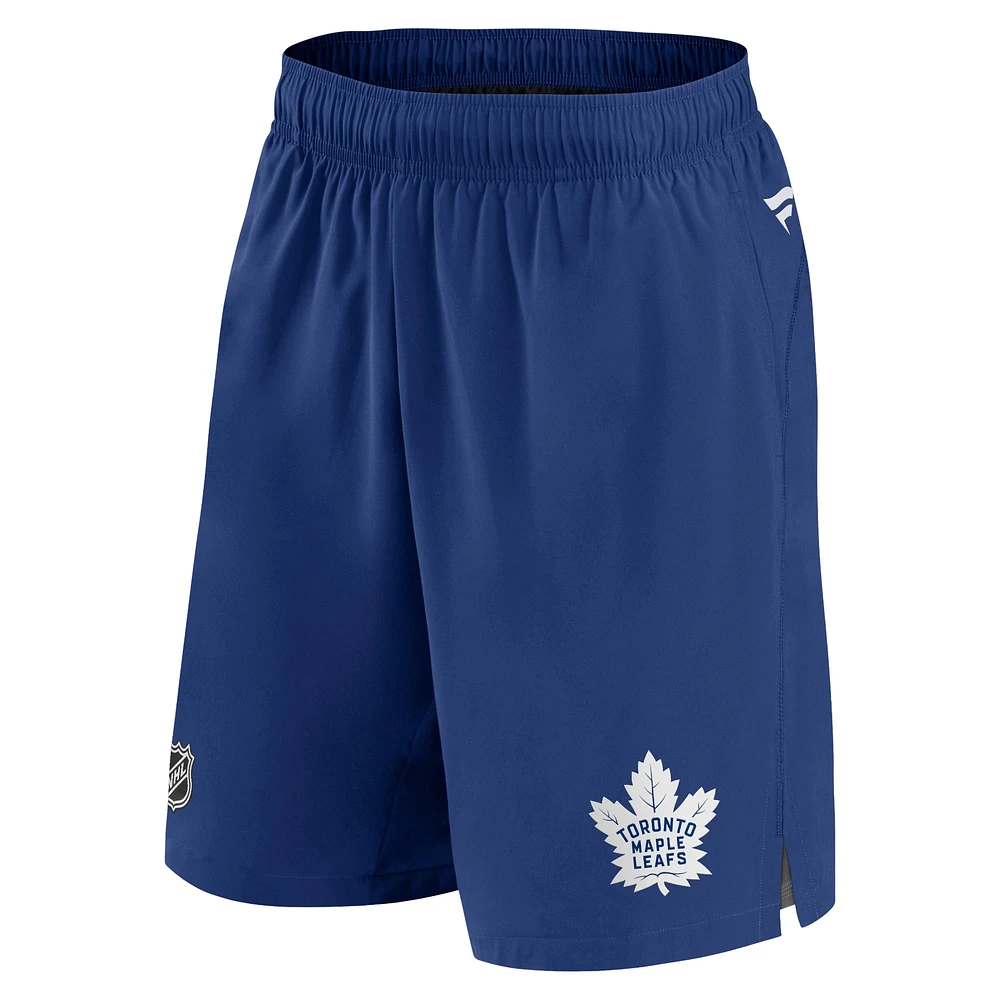 Fanatics bleu Toronto Maple Leafs Authentic Pro Tech pour hommes - Shorts