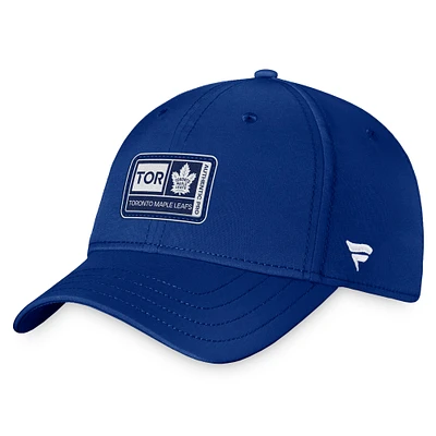 Casquette flexible bleue authentique pour le camp d'entraînement professionnel des Maple Leafs de Toronto Fanatics hommes