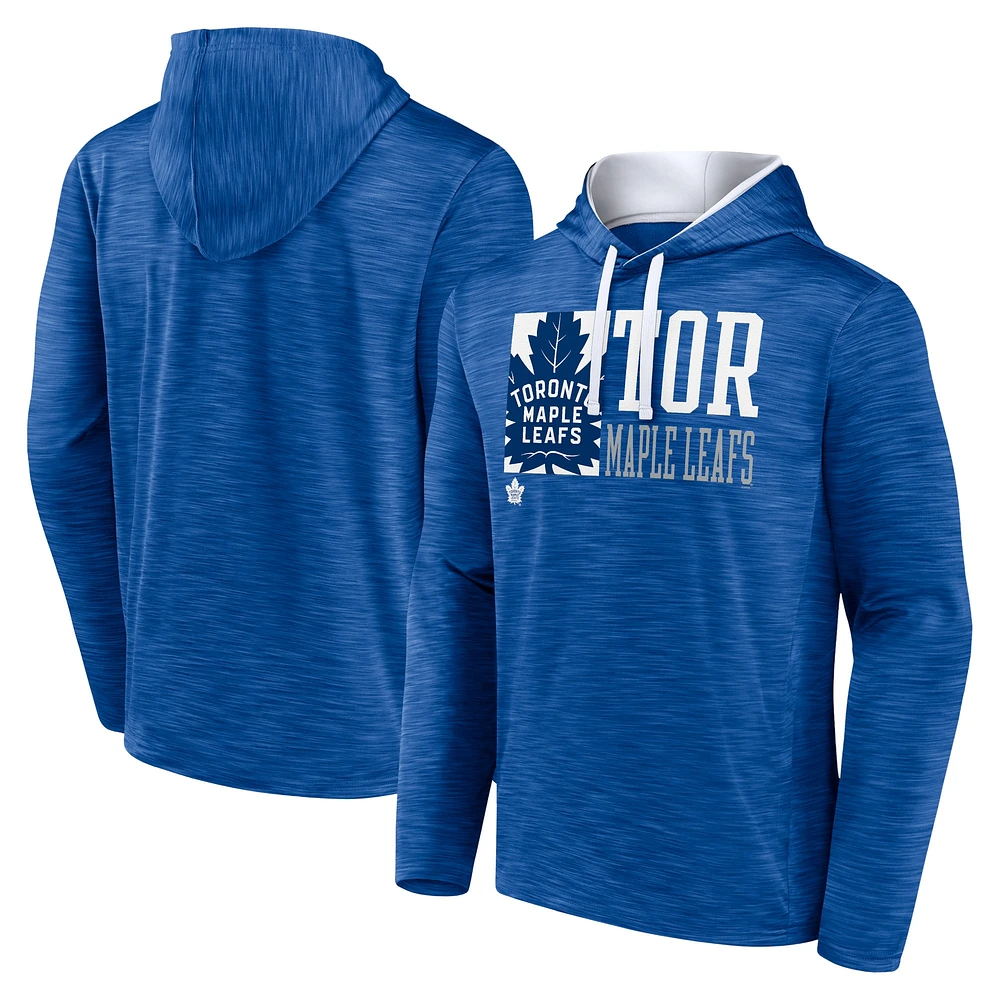 Men's Fanatics Blue Toronto Maple Leafs Never Quit Pullover Hoodie