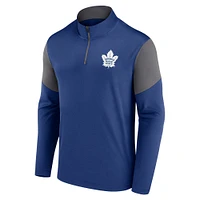 Men's Fanatics Blue Toronto Maple Leafs Primary Quarter-Zip Top