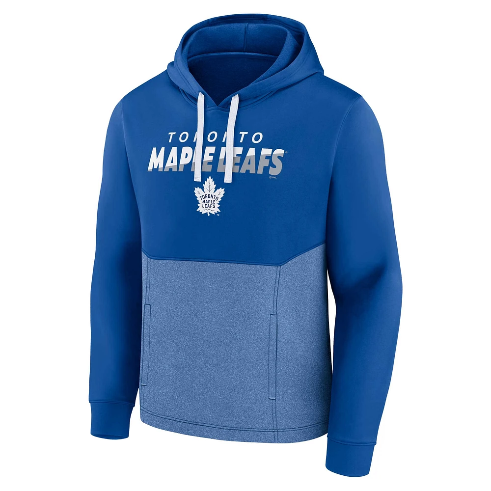 Fanatics Blue Toronto Maple Leafs Slash Attack pour hommes - Chandail à capuchon