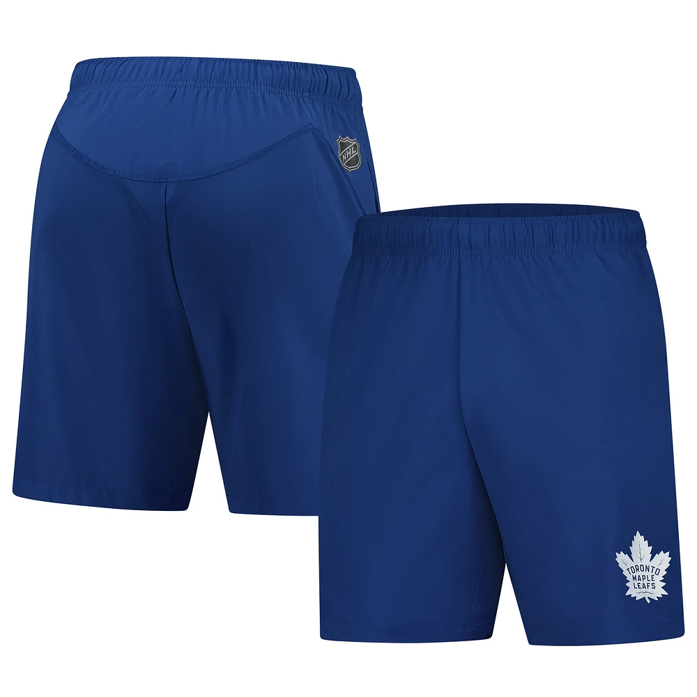 Short d'entraînement technique bleu fanatiques pour hommes des Maple Leafs de Toronto
