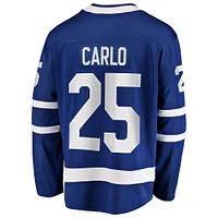 Maillot Breakaway à domicile bleu des Maple Leafs de Toronto Brandon Carlo pour hommes Fanatics