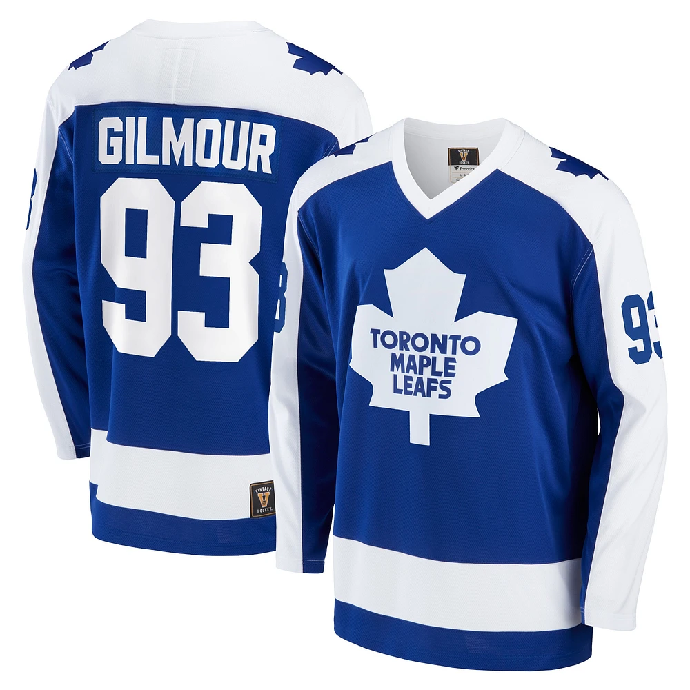 Men's Fanatics Doug Gilmour Blue Toronto Maple Leafs Breakaway Retired Player Jersey