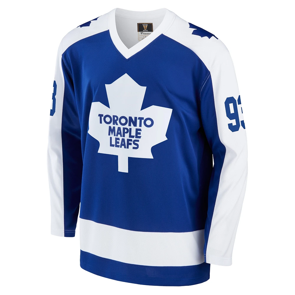 Men's Fanatics Doug Gilmour Blue Toronto Maple Leafs Breakaway Retired Player Jersey