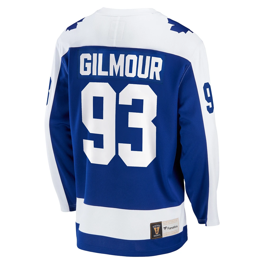 Men's Fanatics Doug Gilmour Blue Toronto Maple Leafs Breakaway Retired Player Jersey