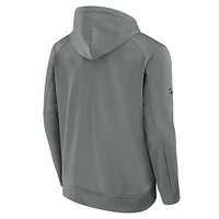 Men's  Fanatics Gray Toronto Maple Leafs 2025 Stanley Cup Playoffs Authentic Pro Pullover Hoodie