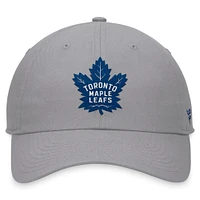 Casquette réglable pour temps supplémentaire des Maple Leafs de Toronto Fanatics pour hommes, gris