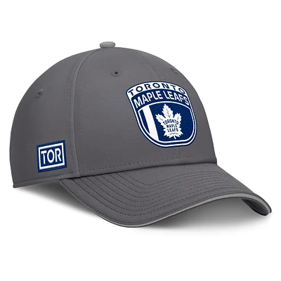 Casquette Fanatics grise pour homme des Maple Leafs de Toronto Home Ice Flex