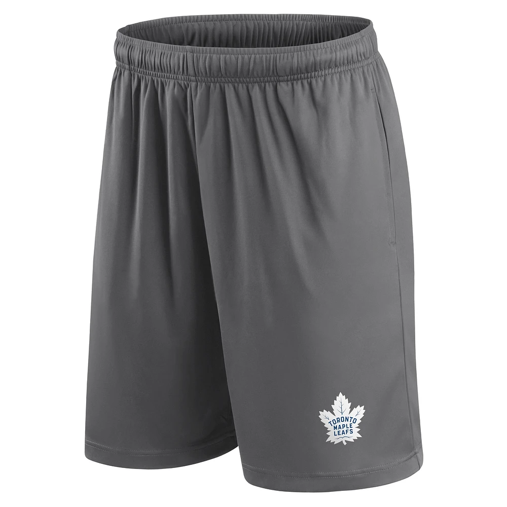 Men's Fanatics Gray Toronto Maple Leafs Primary Logo Shorts