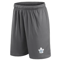 Men's Fanatics Gray Toronto Maple Leafs Primary Logo Shorts