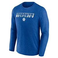 Men's Fanatics Heather Blue Toronto Maple Leafs Transition Long Sleeve T-Shirt