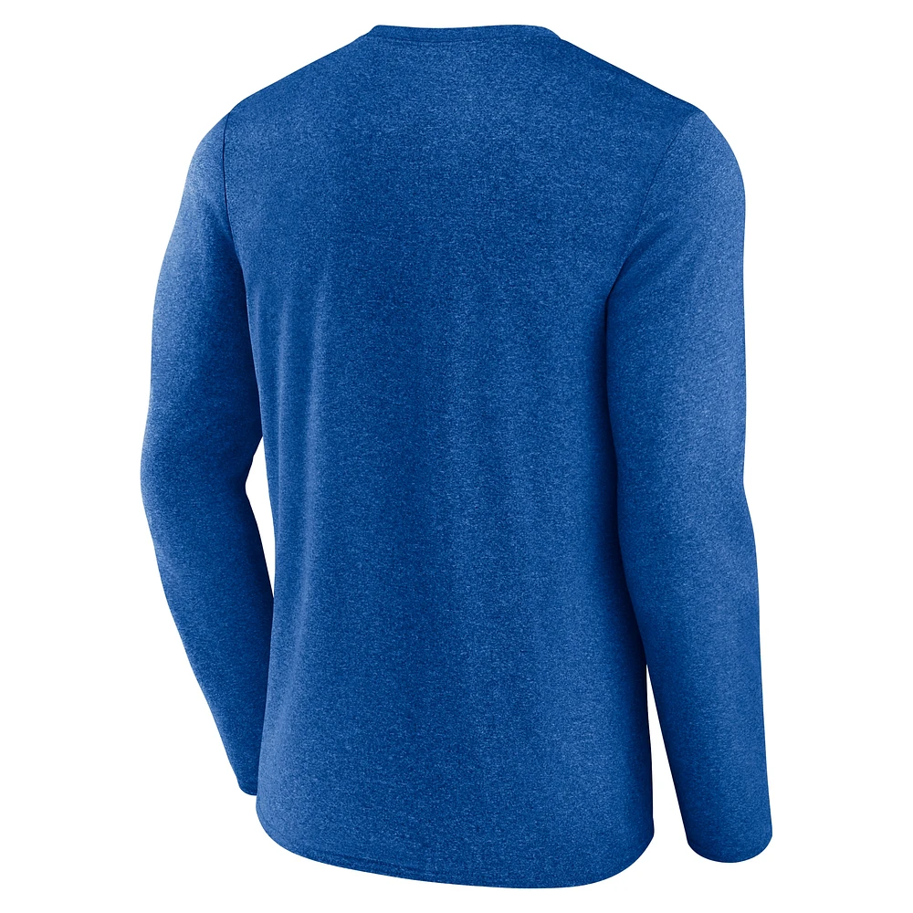 Men's Fanatics  Heather Blue Toronto Maple Leafs Transition Long Sleeve T-Shirt