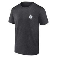 Men's Fanatics Heather Charcoal Toronto Maple Leafs Backbone T-Shirt