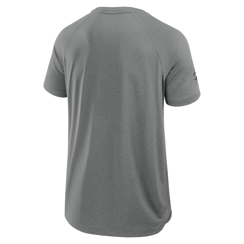 Men's Fanatics Heather Gray Toronto Maple Leafs 2025 Stanley Cup Playoffs Authentic Pro Rink Performance T-Shirt