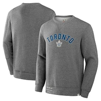 Men's Fanatics Heather Gray Toronto Maple Leafs Decades Collection Legendary Fleece Pullover Sweatshirt