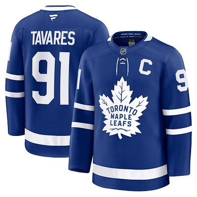 Maillot de joueur à domicile bleu qualité supérieure des Maple Leafs Toronto John Tavares Fanatics pour hommes