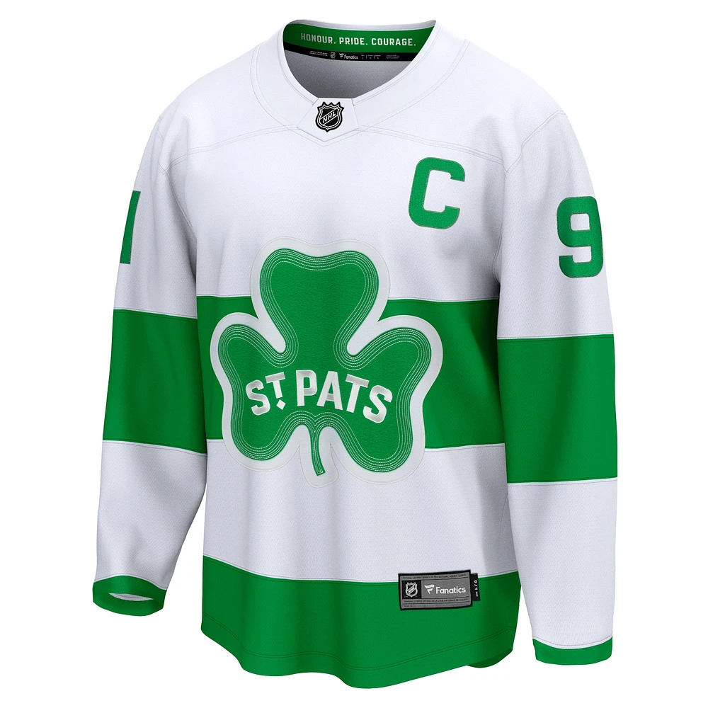 Men's Fanatics John Tavares White Toronto Maple Leafs St. Patricks Alternate Premier Breakaway Player Jersey