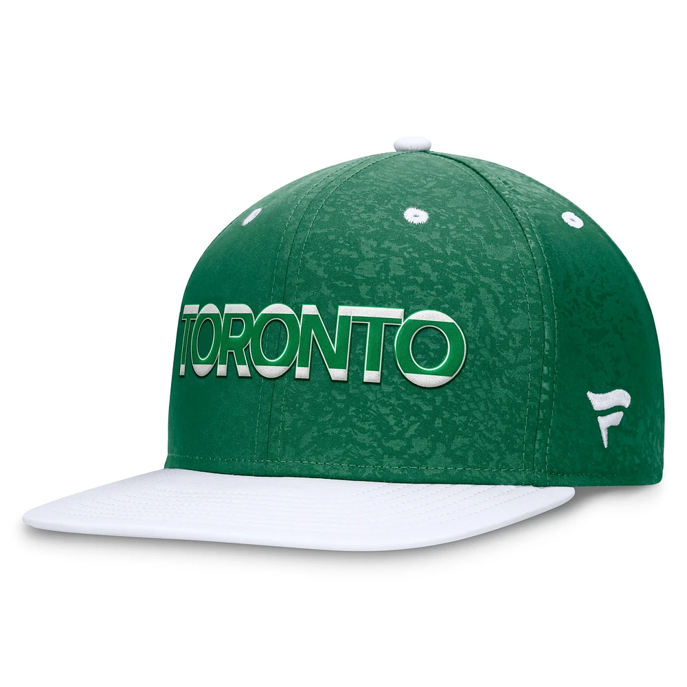 Men's Fanatics Kelly Green/White Toronto Maple Leafs St. Patricks Alternate Authentic Pro Snapback Hat